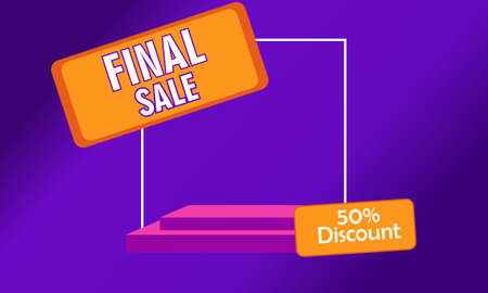 Colorful discount sale podium backgroundのイラスト素材