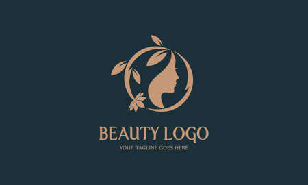 Queen beauty woman logo. spa, fashion, makeup, hairdressing girl conceptのイラスト素材