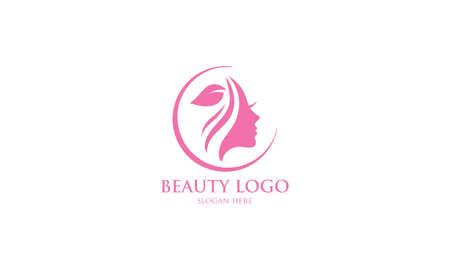 Queen beauty woman logo. spa, fashion, makeup, hairdressing girl conceptのイラスト素材