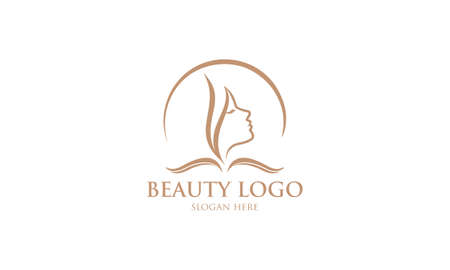Queen beauty woman logo. spa, fashion, makeup, hairdressing girl conceptのイラスト素材
