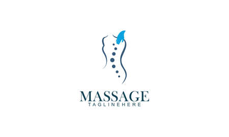 Body massage logo design vectorのイラスト素材