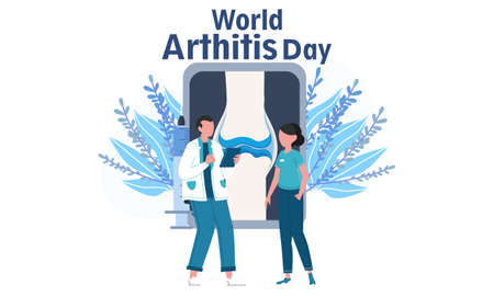 Flat world arthritis day background illustrationのイラスト素材
