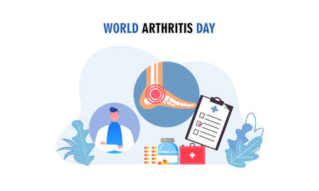 Flat world arthritis day background illustrationのイラスト素材