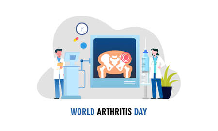 Flat world arthritis day background illustrationのイラスト素材