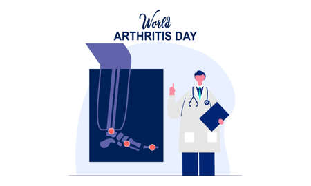 Flat world arthritis day background illustrationのイラスト素材
