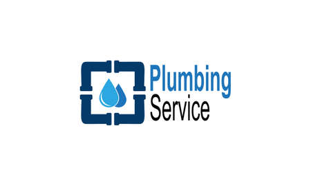 Plumbing service logo design vectorのイラスト素材