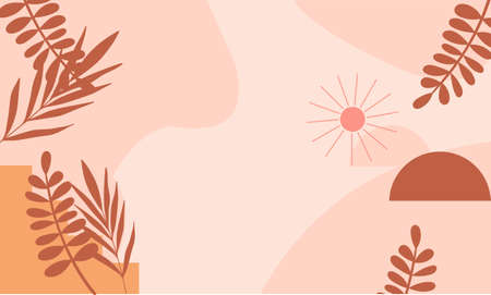 Hand drawn boho background vectorのイラスト素材