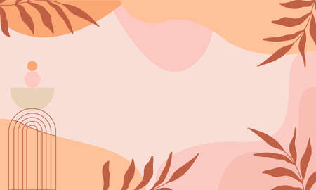 Hand drawn boho background vectorのイラスト素材