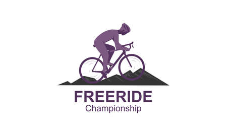 Detailed bike cycling logo templateのイラスト素材