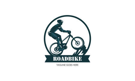 Detailed bike cycling logo templateのイラスト素材