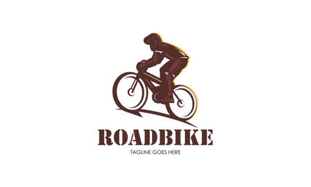 Detailed bike cycling logo templateのイラスト素材