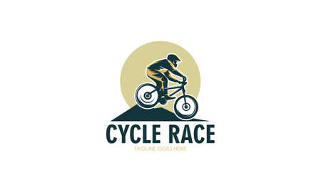 Detailed bike cycling logo templateのイラスト素材