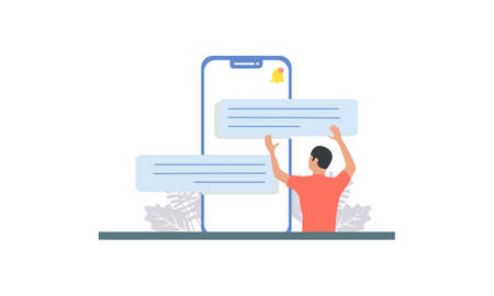 Attention or notification for mobile application. Vector illustrationのイラスト素材