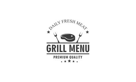 Barbecue Bbq Grill Restaurant Food Drink Logo Designのイラスト素材