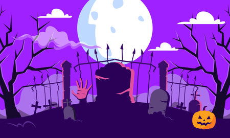 Hand drawn halloween background vectorのイラスト素材