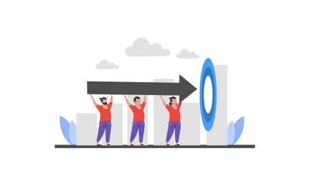 Business team goals concept illustrationのイラスト素材