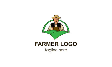 Farm logo or label agriculture farmer logoのイラスト素材