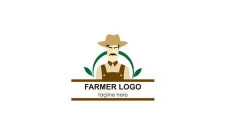 Farm logo or label agriculture farmer logoのイラスト素材