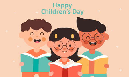 Hand drawn flat world children's day backgroundのイラスト素材