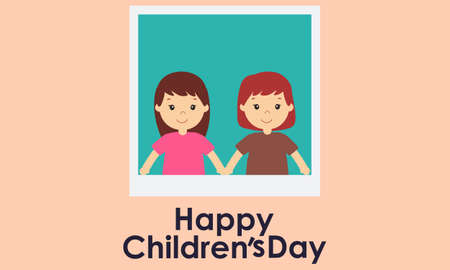 Hand drawn flat world children's day backgroundのイラスト素材