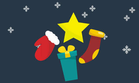 Festive christmas clipart elements collectionのイラスト素材