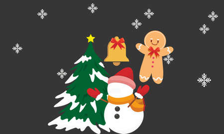 Festive christmas clipart elements collectionのイラスト素材