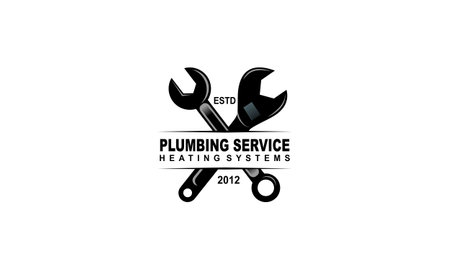 Plumbing service. Home repairs logoのイラスト素材