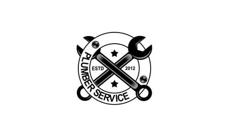 Plumbing service. Home repairs logoのイラスト素材