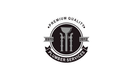 Plumbing service. Home repairs logoのイラスト素材