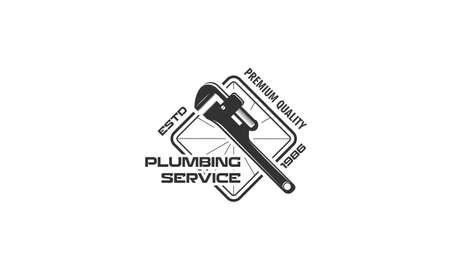 Plumbing service. Home repairs logoのイラスト素材