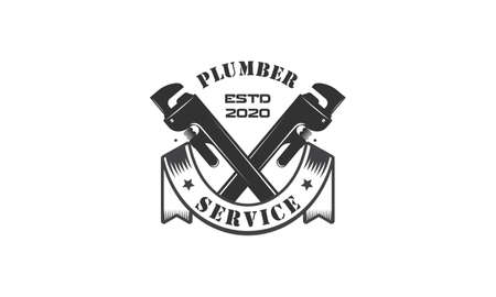 Plumbing service. Home repairs logoのイラスト素材