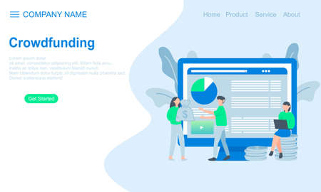 Crowdfunding and donation symbol illustration vectorのイラスト素材