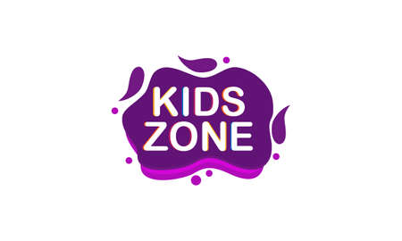 Kids game zone flat icon vectorのイラスト素材