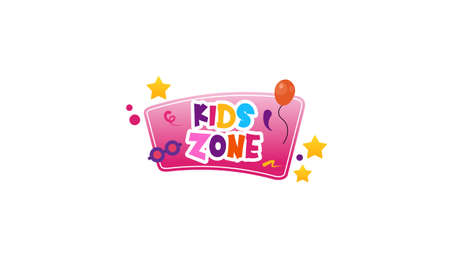 Kids game zone flat icon vectorのイラスト素材