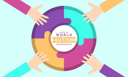 World autism awareness day illustration vector