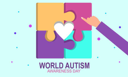 World autism awareness day illustration vectorのイラスト素材