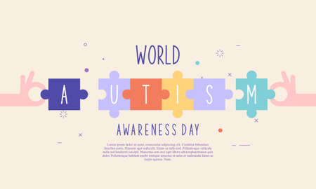 World autism awareness day illustration vectorのイラスト素材