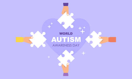 World autism awareness day illustration vectorのイラスト素材
