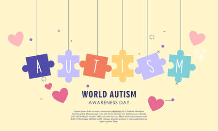 World autism awareness day illustration vectorのイラスト素材