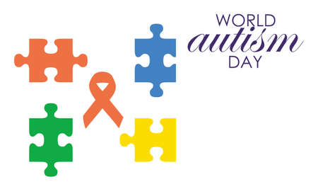 World autism awareness day illustration vectorのイラスト素材