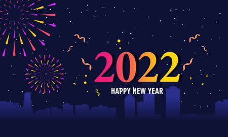 Happy new year 2022 background vector