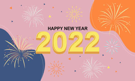 Happy new year 2022 background vector