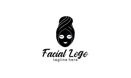 Facial massage, skin care logo vectorのイラスト素材