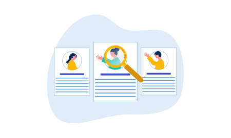 Search people, we are hiring illustrationのイラスト素材