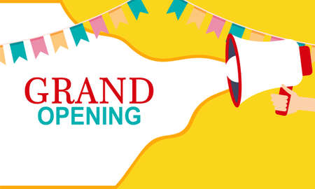 Grand opening background in flat style