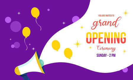 Grand opening background in flat styleのイラスト素材