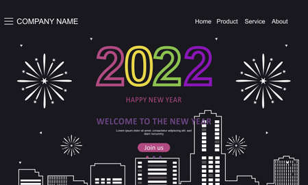 Happy new year 2022 background vectorのイラスト素材