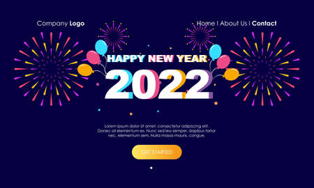 Happy new year 2022 background vector