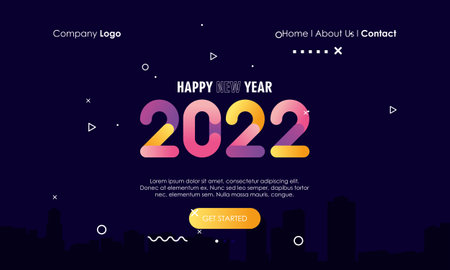Happy new year 2022 background vectorのイラスト素材