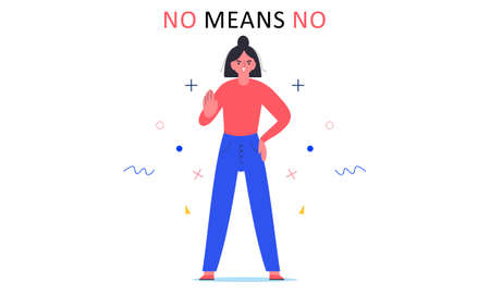 No means no concept illustration vector